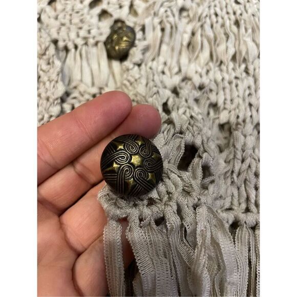 Blu Pepper Tan Vest Top Small Fringe Distressed New - Picture 2 of 5